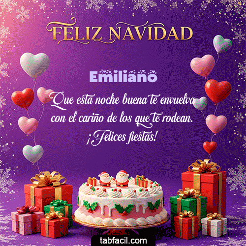 GIF Animado de Feliz Navidad para Emiliano - 🎅 Merry Christmas
