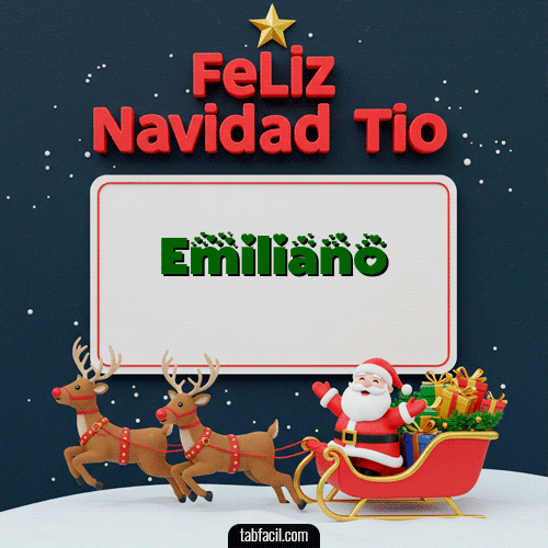GIF Animado de Feliz Navidad para Emiliano - Feliz Navidad Tío