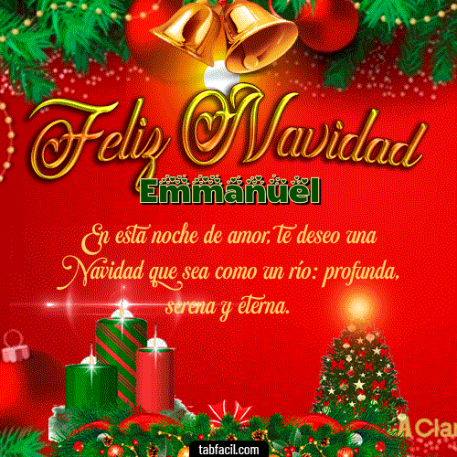 GIF Animado de Feliz Navidad para Emmanuel - Feliz Navidad