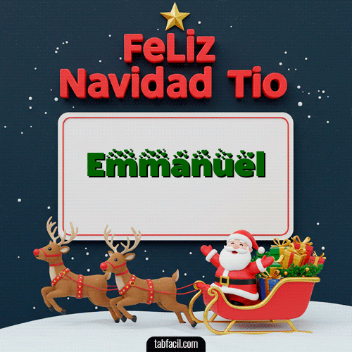 GIF Animado de Feliz Navidad para Emmanuel - Feliz Navidad Tío