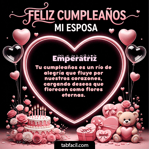 Feliz Cumpleaños Emperatriz GIF