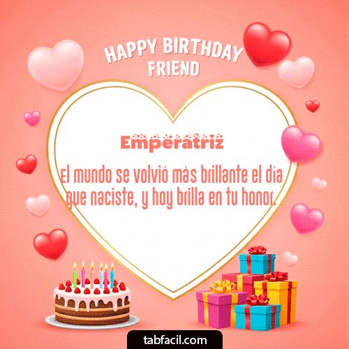 Feliz Cumpleaños Emperatriz GIF