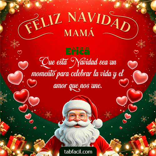 GIF Animado de Feliz Navidad para Erica - Feliz Navidad Mamá