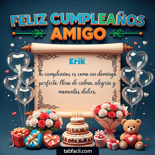 GIF de Erik - Feliz Cumpleaños Amigo