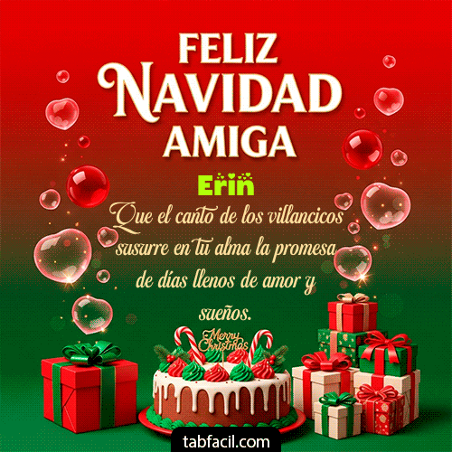 GIF Animado de Feliz Navidad para Erin - Feliz Navidad Amiga