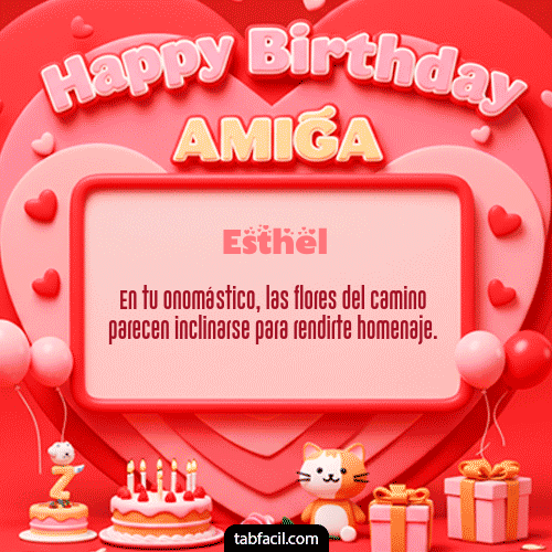 Gif 🍰 Happy BirthDay Amiga Esthel
