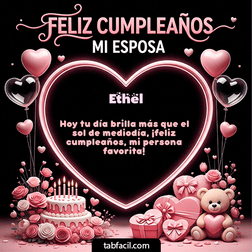 Gif Feliz Cumpleaños Mi Esposa Ethel