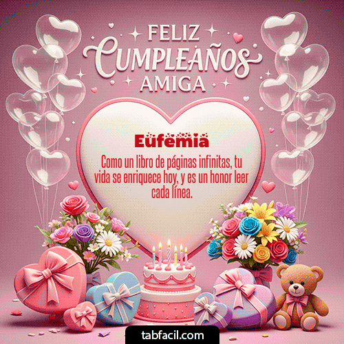 Gif Feliz Cumpleaños Amiga Eufemia