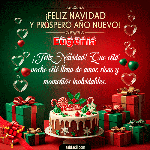 Feliz Navidad y Próspero Año Nuevo Feliz Navidad Eugenia