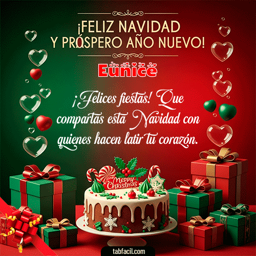 Feliz Navidad y Próspero Año Nuevo Feliz Navidad Eunice