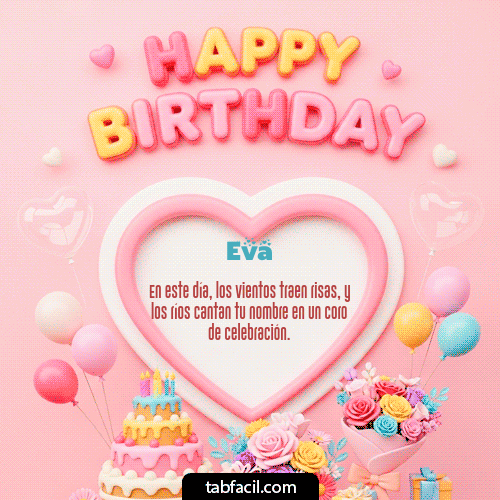 Gif Happy Birthday Amiga Eva