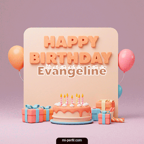 Gif Happy BirthDay Torta Feliz Cumpleaños Evangeline