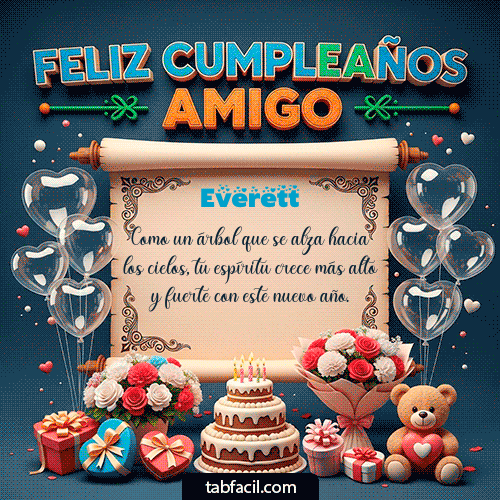 Gif Feliz Cumpleaños Amigo Everett
