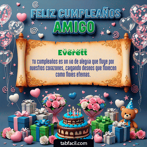 Gif Feliz Cumpleaños Amigo Everett