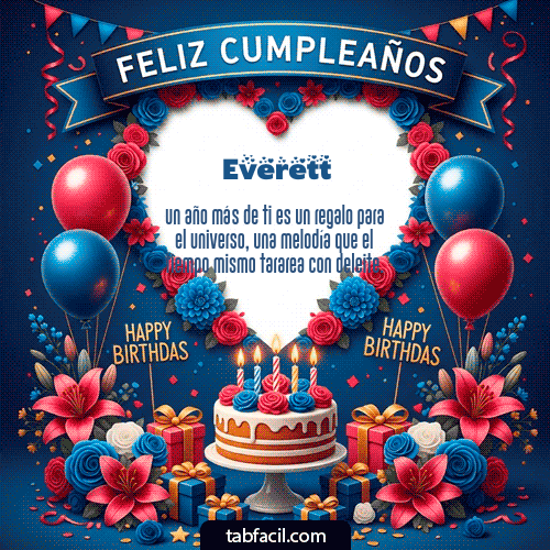 Gif Feliz Cumpleaños Amigo Everett