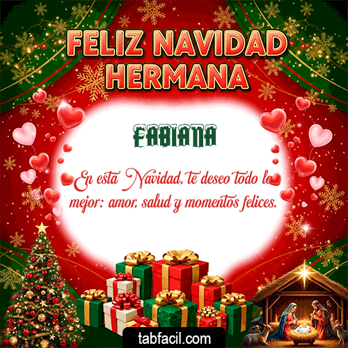 Ver GIF de Feliz Navidad Hermana GIF de Fabiana - Feliz Navidad Hermana