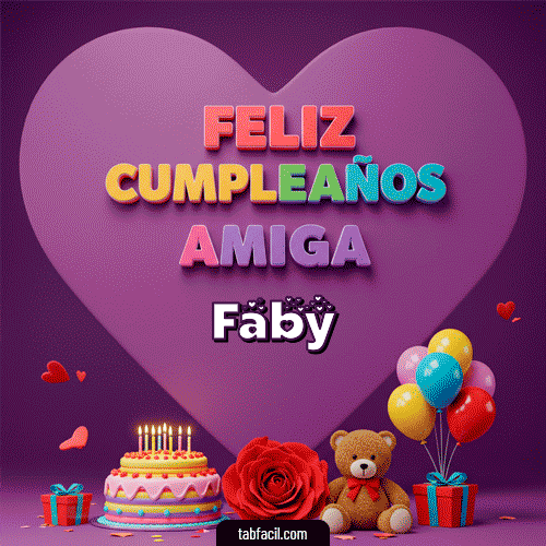 Gif 🎁 Feliz Cumpleaños Amiga Feliz Cumpleaños Faby
