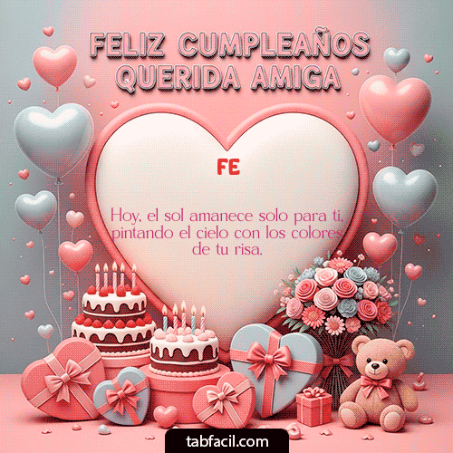 GIF de Fe - Feliz Cumpleaños Querida Amiga!!