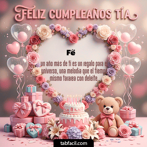 GIF de Fe - Feliz Cumpleaños Tía