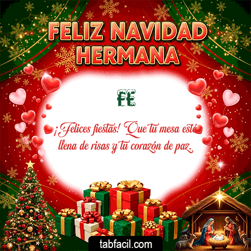 Feliz Navidad Hermana Feliz Navidad Fe