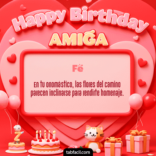 GIF de Fe - 🍰 Happy BirthDay Amiga