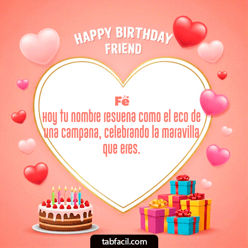 GIF de Fe - Happy Birthday Friend