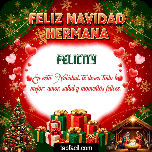 GIF de Felicity - Feliz Navidad Hermana