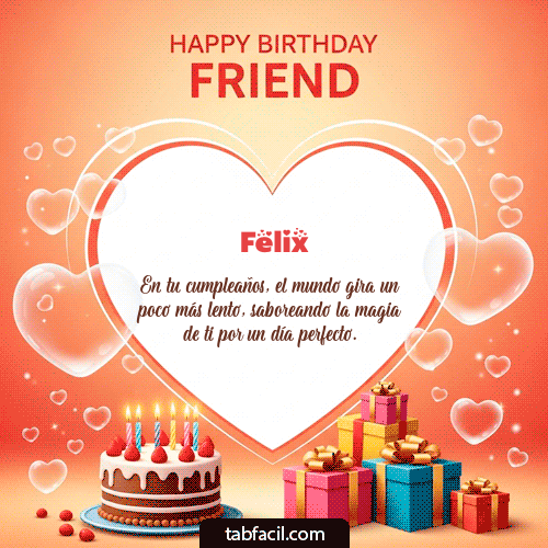 GIF Animado de Feliz Cumpleaños para Felix - Happy Birthday Friend