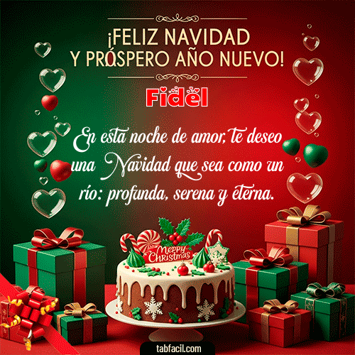 Gif Feliz Navidad y Próspero Año Nuevo Fidel