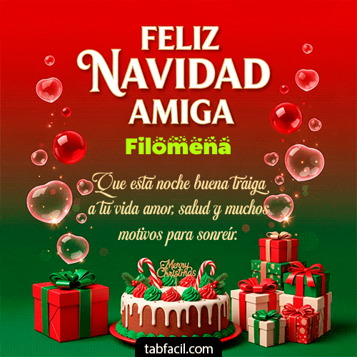 Feliz Navidad Amiga Feliz Navidad Filomena