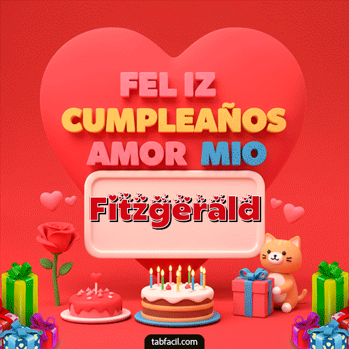 Gif 💖 Feliz Cumpleaños Amor Mio Fitzgerald