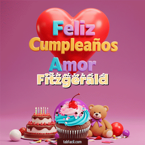 Gif 💞 Feliz Cumpleaños Amor Fitzgerald