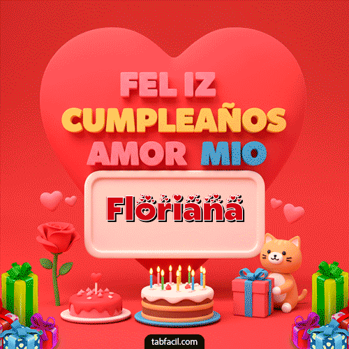 Gif 💖 Feliz Cumpleaños Amor Mio Floriana