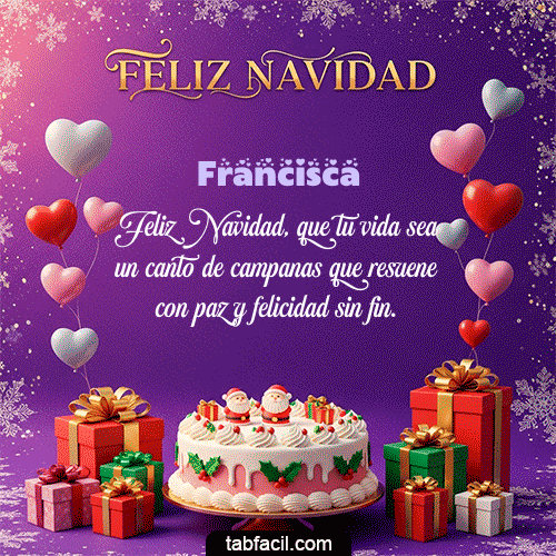 MERRY CHRISTMAS Feliz Navidad Francisca