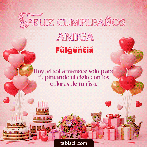 Gif Feliz Cumpleaños Amiga Fulgencia