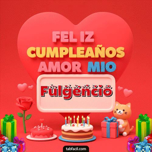 Gif 💖 Feliz Cumpleaños Amor Mio Fulgencio