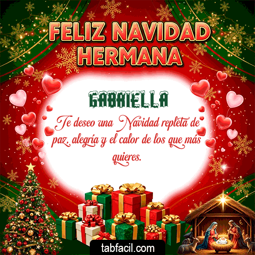 Ver GIF de Feliz Navidad Hermana GIF de Gabriella - Feliz Navidad Hermana