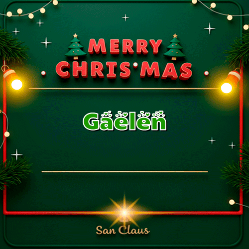 MERRY CHRISTMAS Feliz Navidad Gaelen