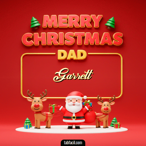GIF Animado de Feliz Navidad para Garrett - Merry Christmas DAD
