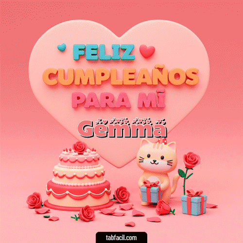 🕯️ Feliz Cumpleaños para mí Feliz Cumpleaños Gemma