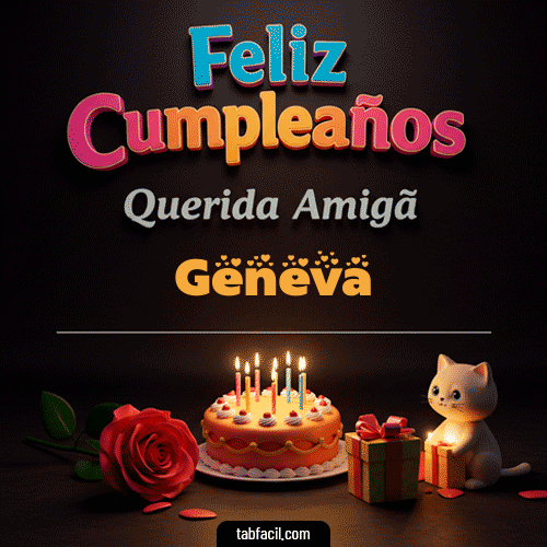 Feliz Cumpleaños Querida Amiga Geneva