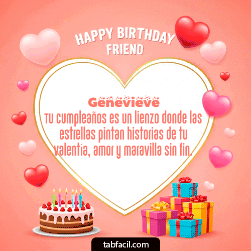 GIF de Feliz Cumpleaños para Genevieve — Happy Birthday Friend