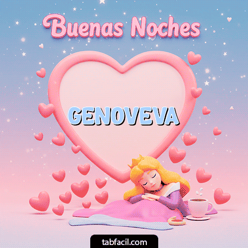 GIF Animado de Buenas Noches para Genoveva - Buenas noches corazón