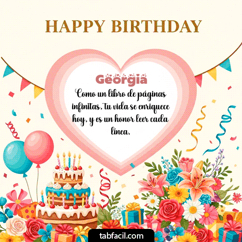 Gif Happy BirthDay Friend! Georgia