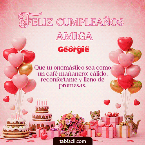 Gif Feliz Cumpleaños Amiga Georgie