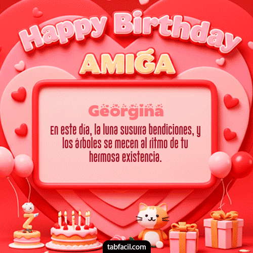 🍰 Happy BirthDay Amiga Feliz Cumpleaños Georgina