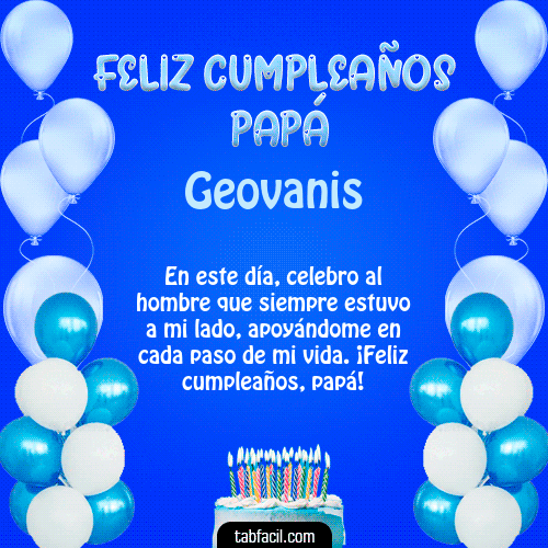 Feliz Cumpleaños Papá Geovanis