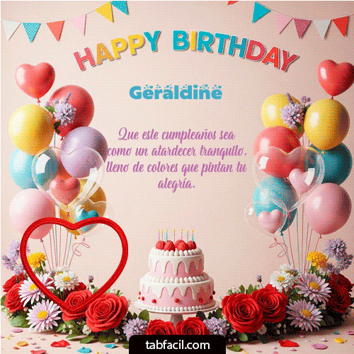 GIF de Geraldine - Happy birthday, my friend!