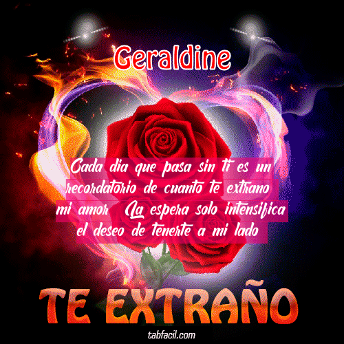Te Extraño Amor Mio Geraldine