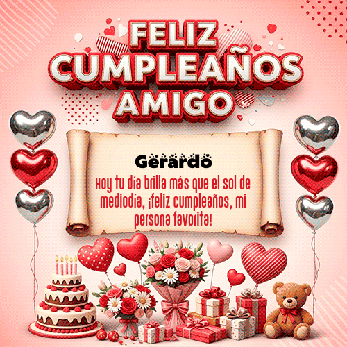 GIF de Gerardo - Feliz Cumpleaños Amigo